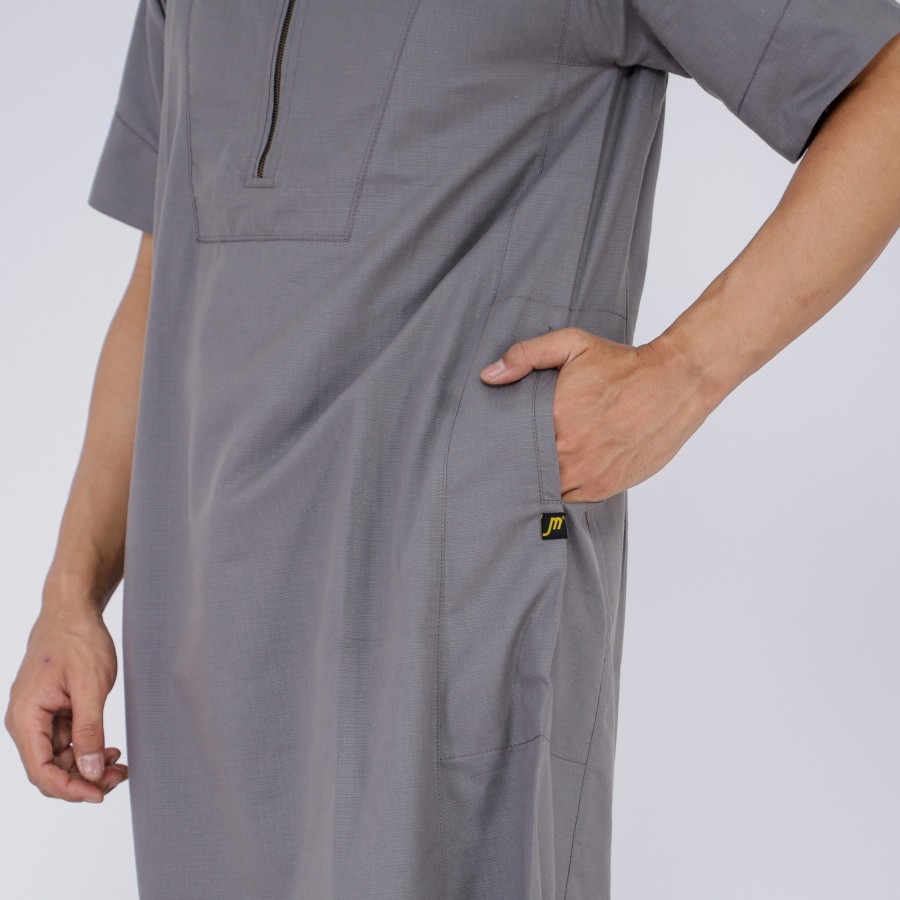 Gambar Gamis Pria - Lengan Pendek - Putih